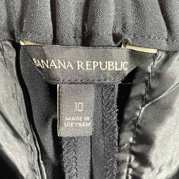 NEW Banana Republic Pants Womens 10 black pull on straight leg preppy casual - Picture 4 of 13